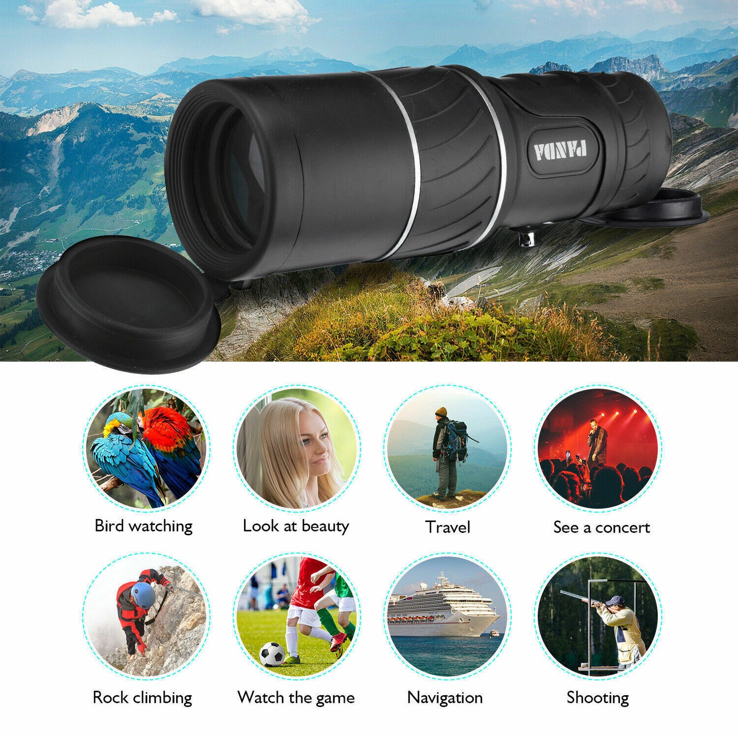 40x60 HD Monocular – Day & Night Vision, Waterproof