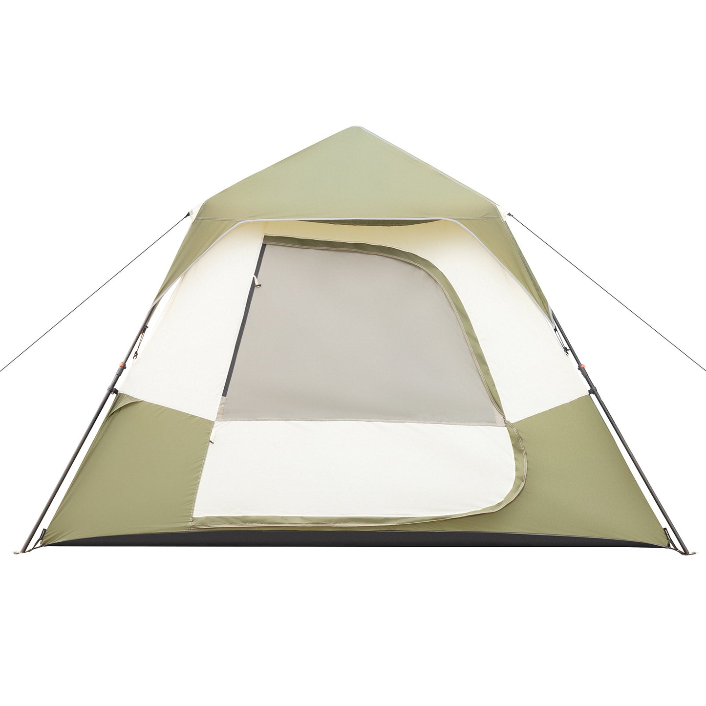 6-person Army Green Beige Camping Tent
