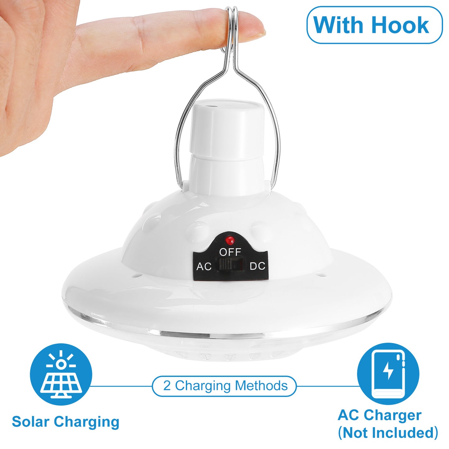 1Pc Solar Camping Lantern With Remote 3 Light Modes