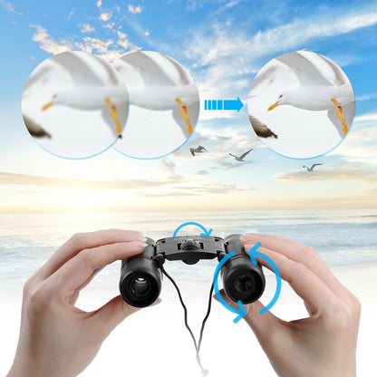 30x60 Compact Folding Binoculars – Day & Night Use