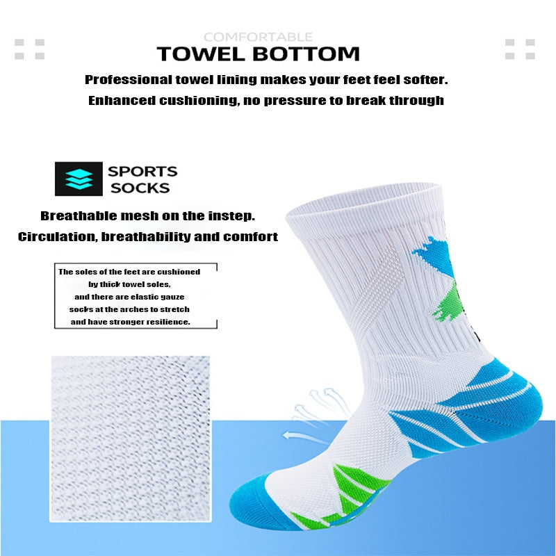 4 Pairs Men Compression Running Socks
