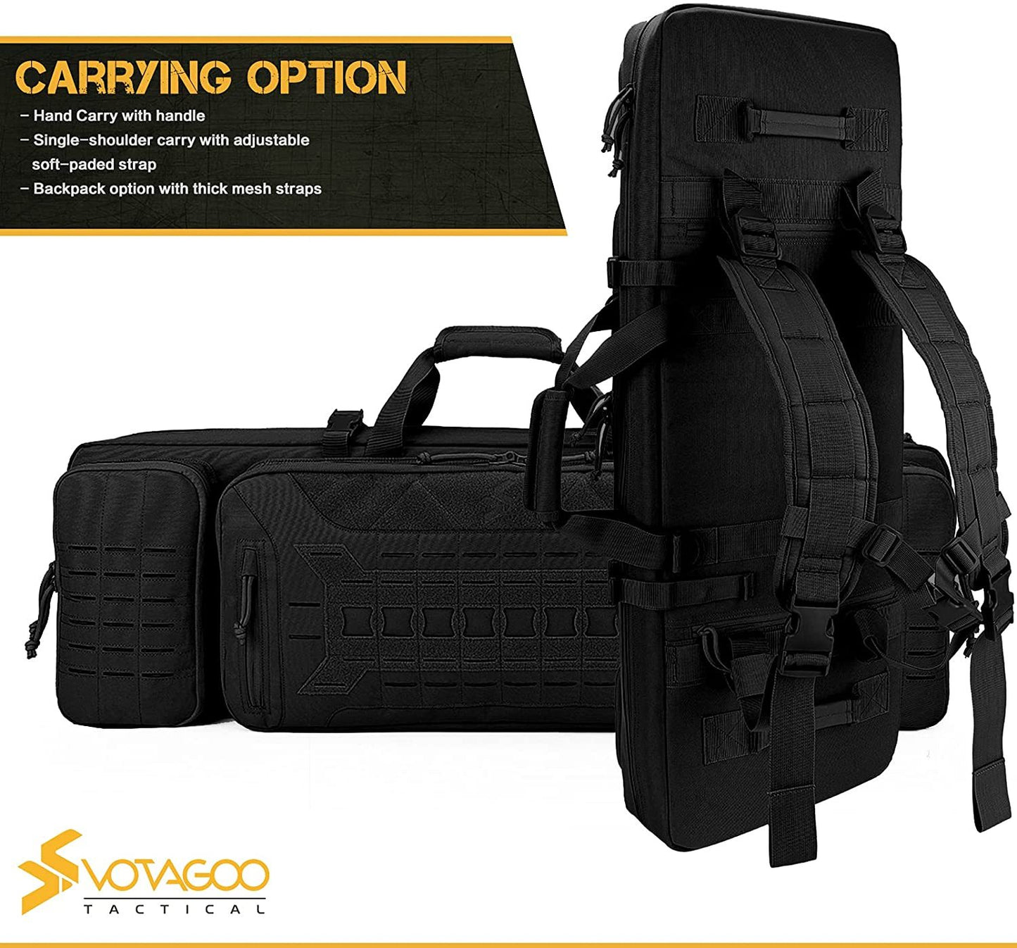 VOTAGOO Double Rifle Case – Tactical Soft Gun Bag