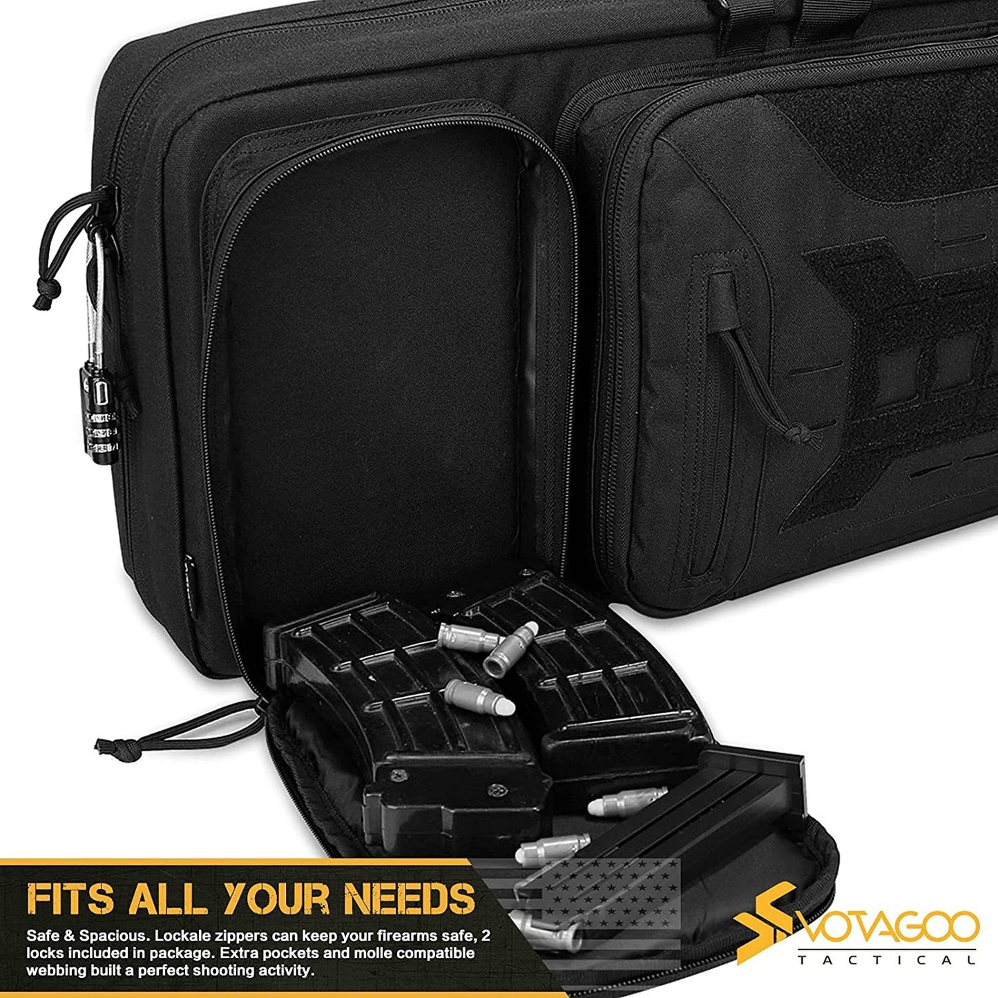 VOTAGOO Double Rifle Case – Tactical Soft Gun Bag