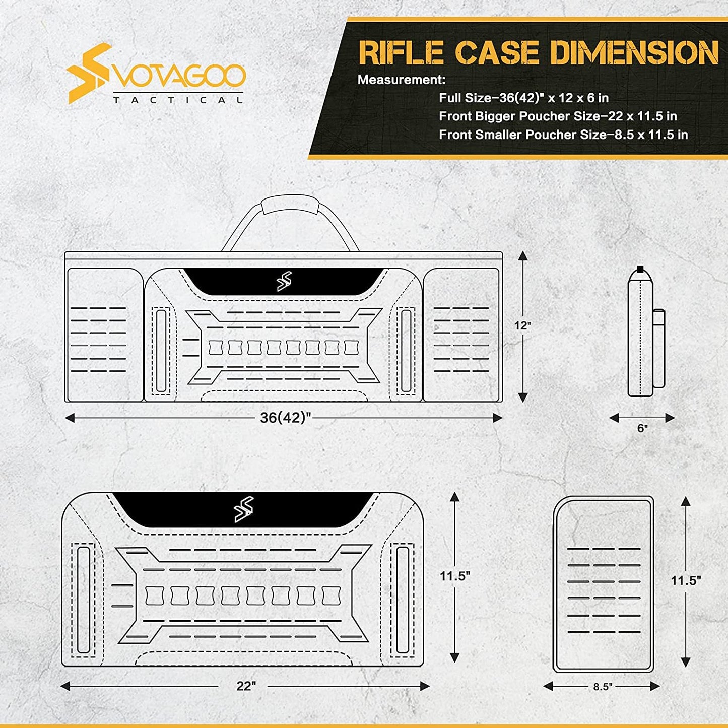 VOTAGOO Double Rifle Case – Tactical Soft Gun Bag