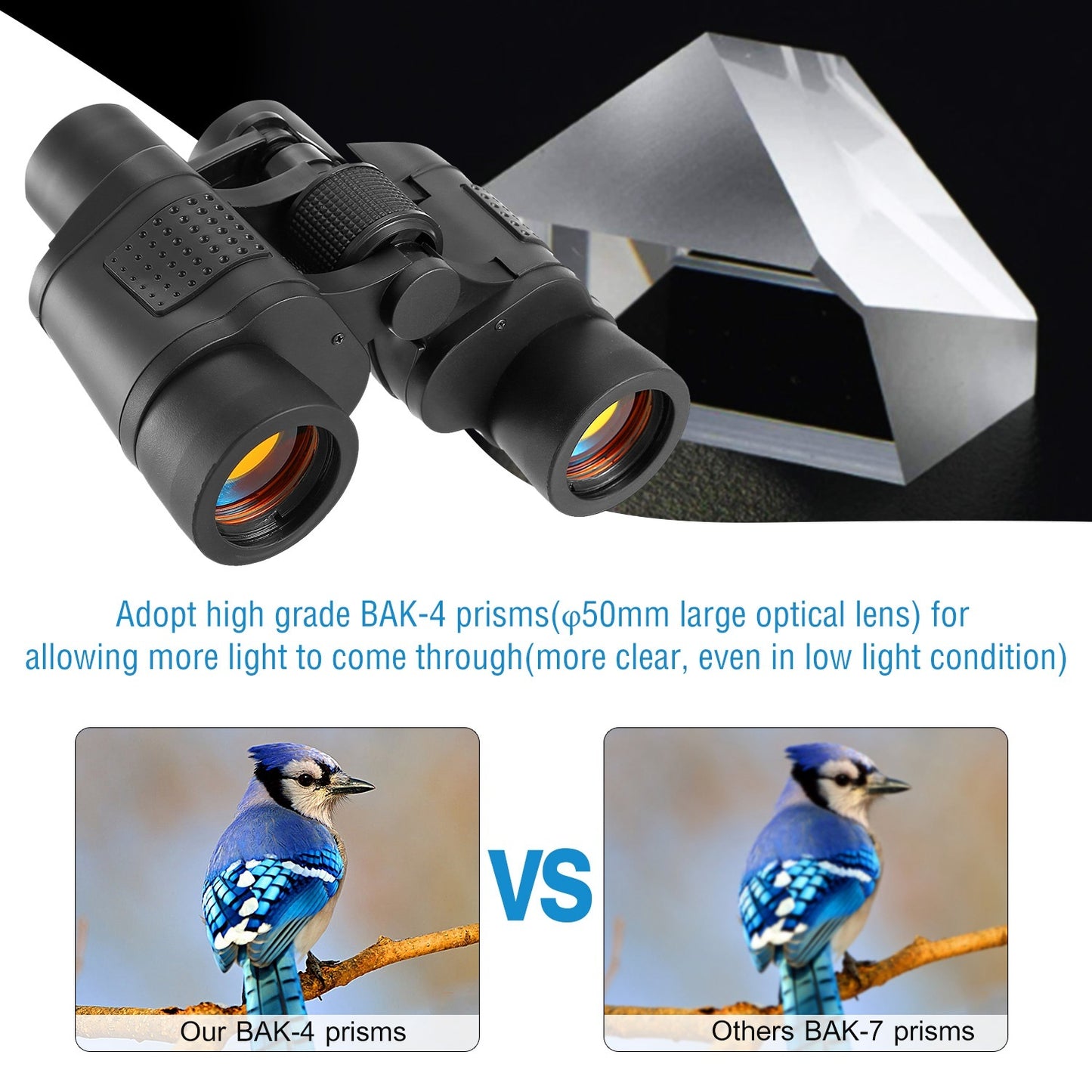 Portable HD Binoculars – FMC Lens, Night Vision