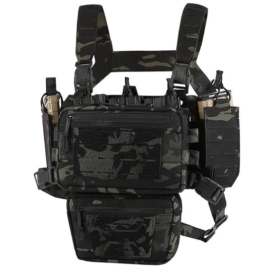Tactical Chest Rig – Modular MOLLE with Mag Pouch