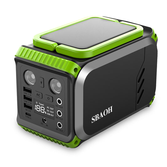 110V Camping Power Station,148Wh 200 W Solar Generator, 40000mAh