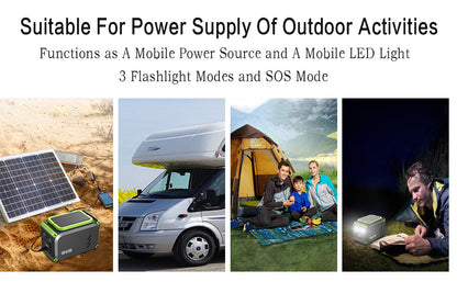 110V Camping Power Station,148Wh 200 W Solar Generator, 40000mAh