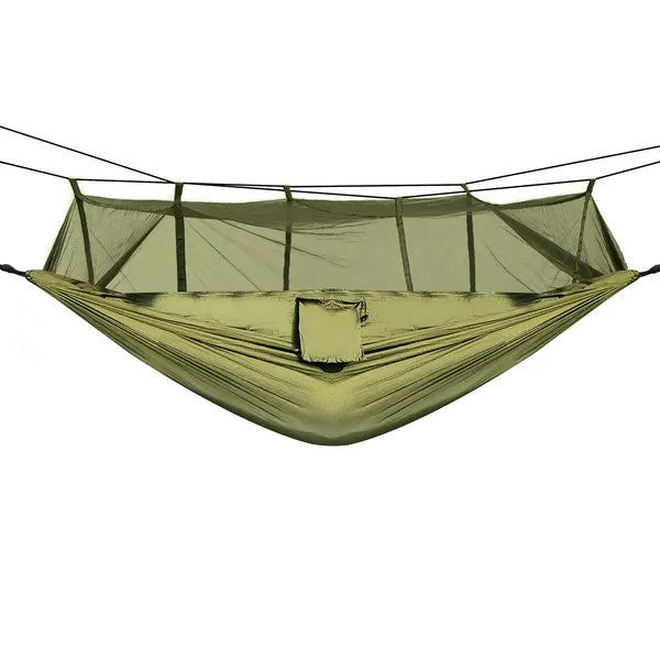 Double Hammock With Maximum Weight Capacity Of 600 Pounds, Equipped With Mosquito Net