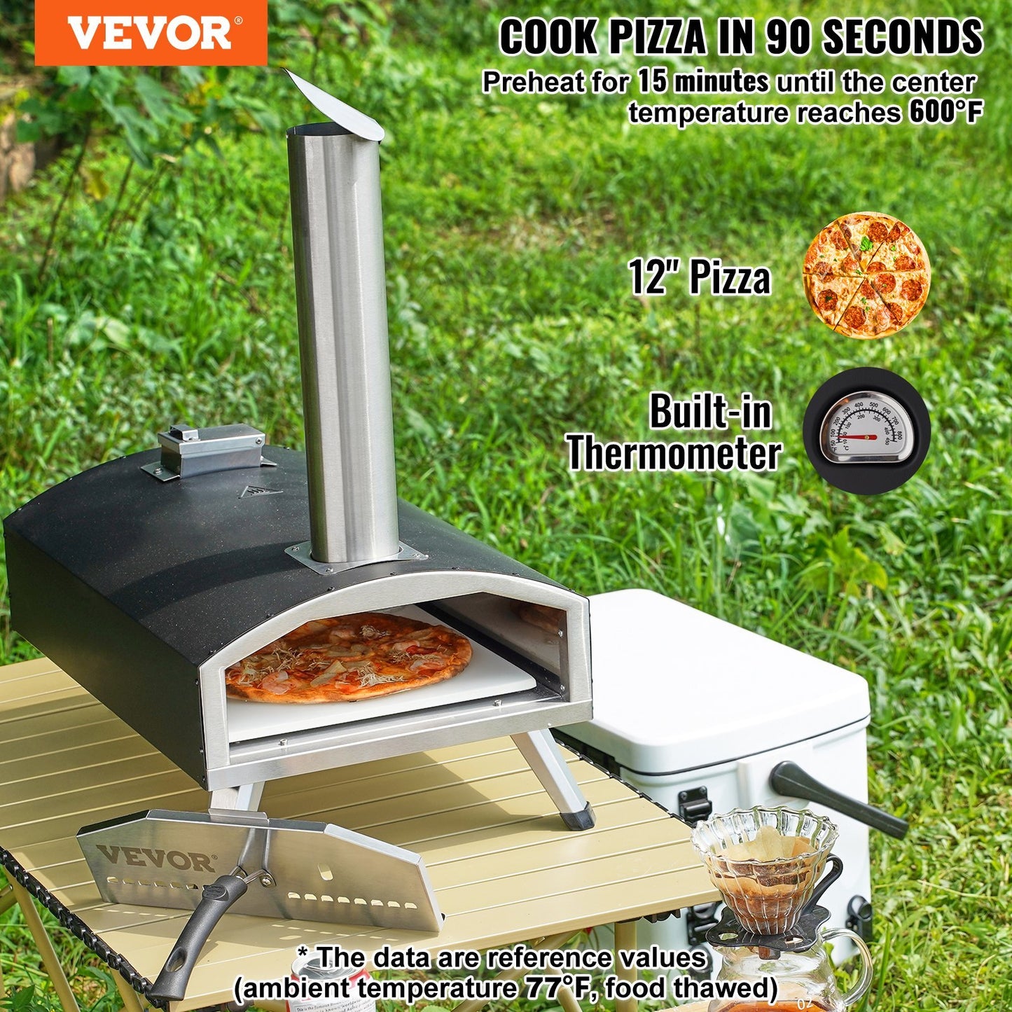 VEVOR 12 Outdoor Oven Portable Wood Pellet