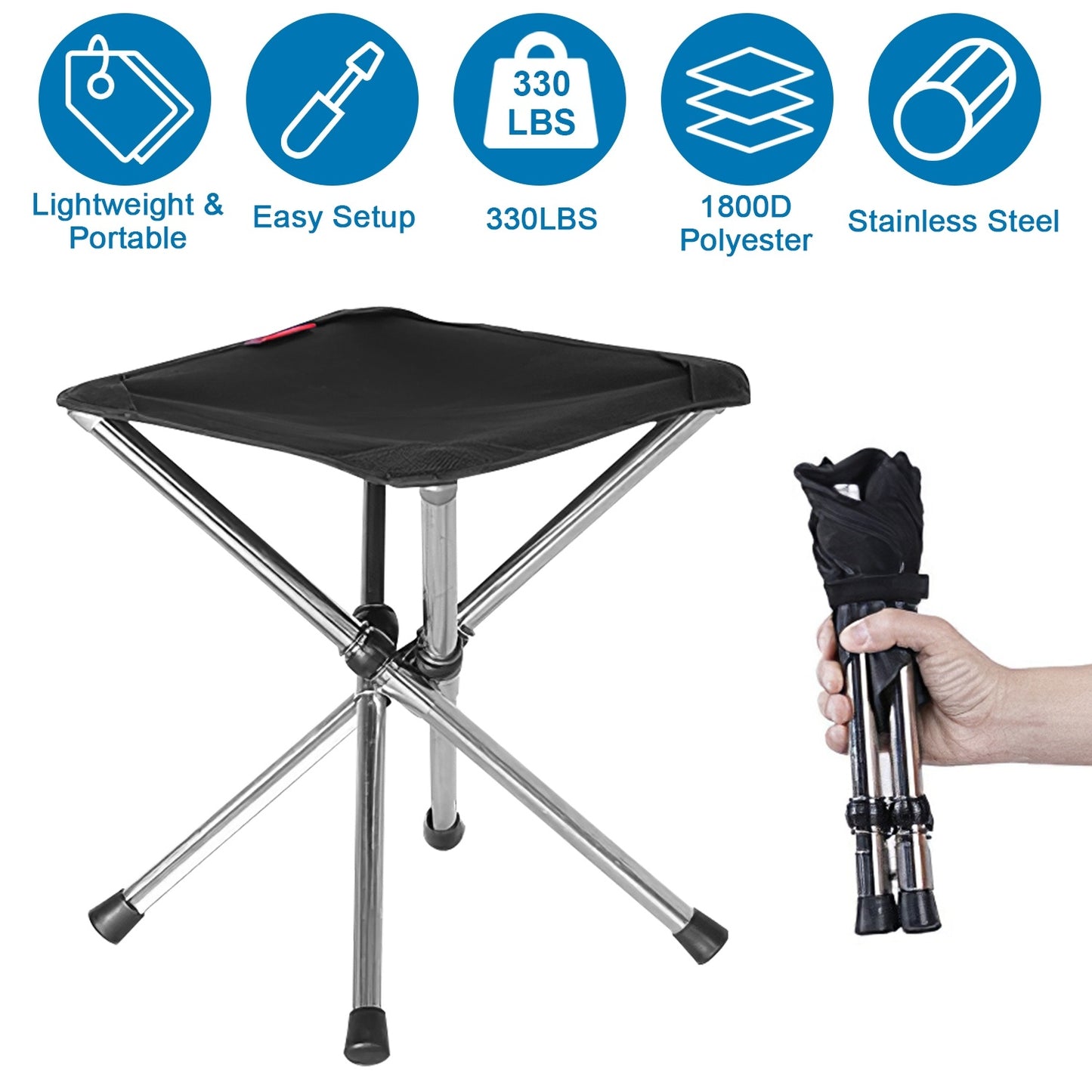 Portable Folding Camping Stool – Lightweight & Compact
