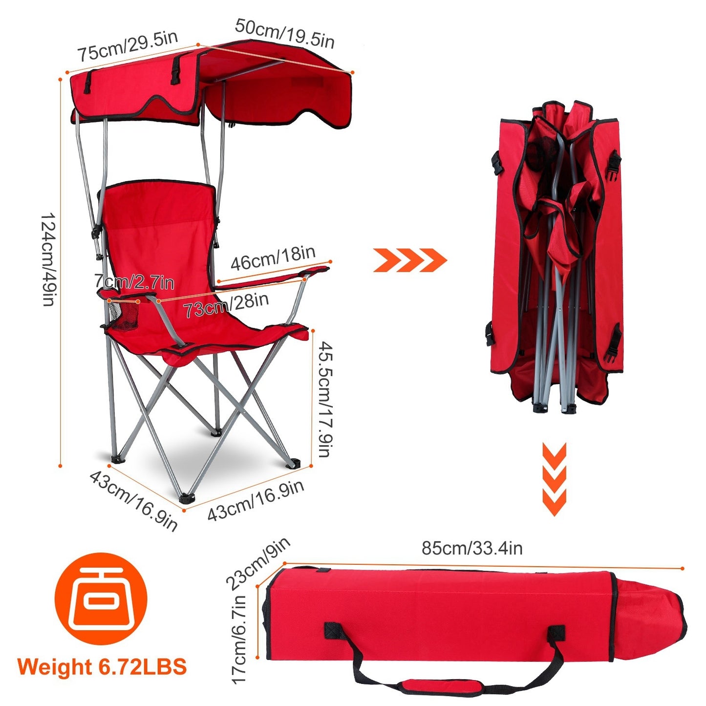 Camping Chair With Sunshade
