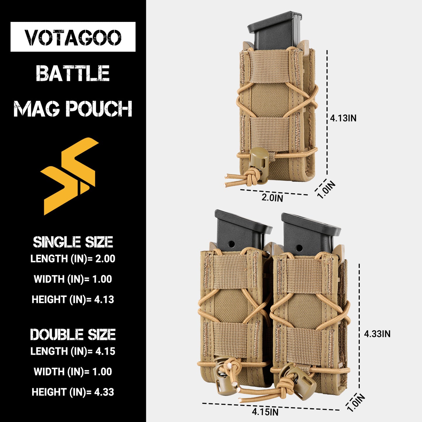9mm MOLLE Mag Pouch – Open-Top, Adjustable Fit