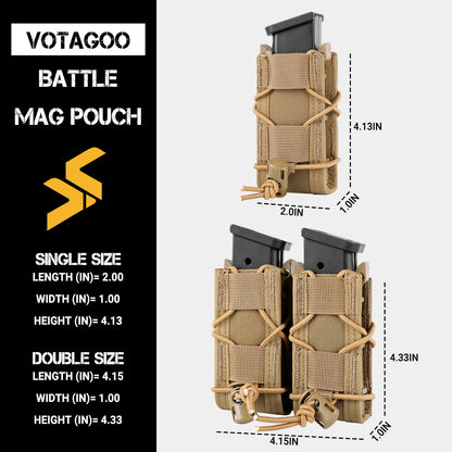 9mm MOLLE Mag Pouch – Open-Top, Adjustable Fit