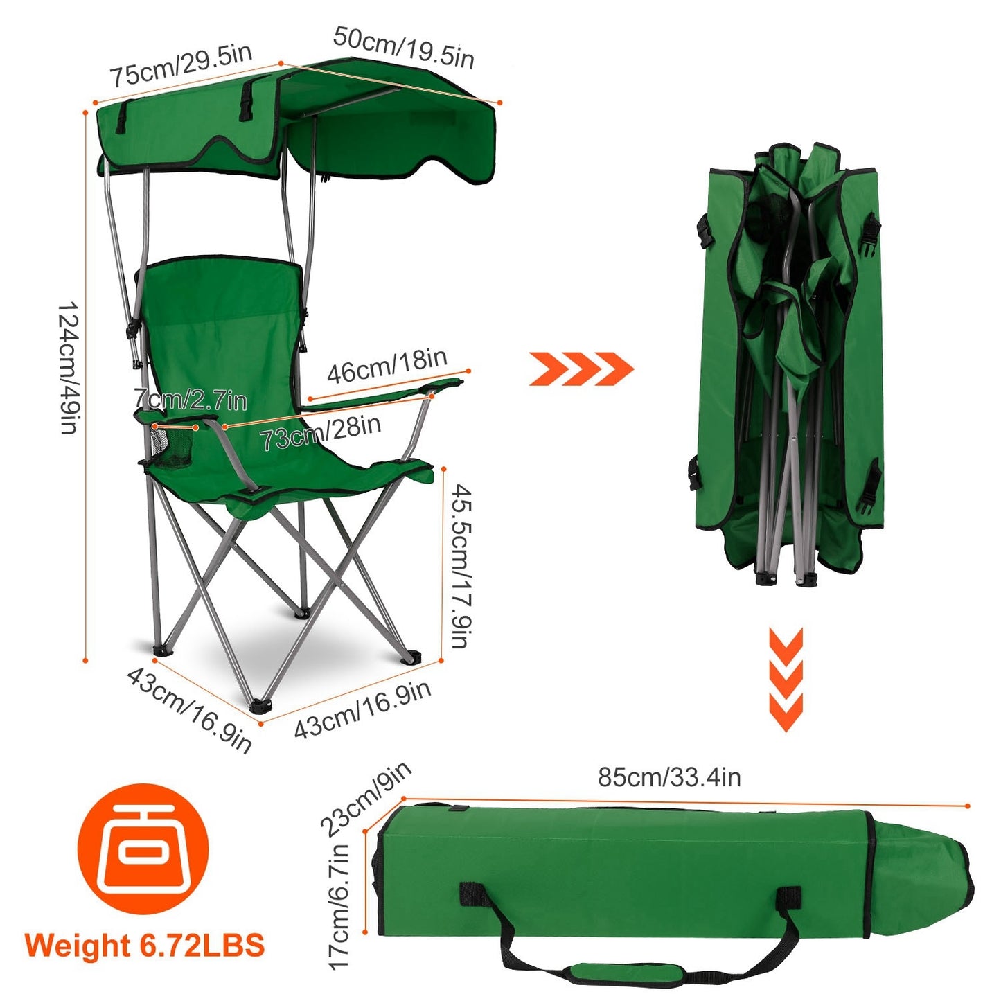 Camping Chair With Sunshade