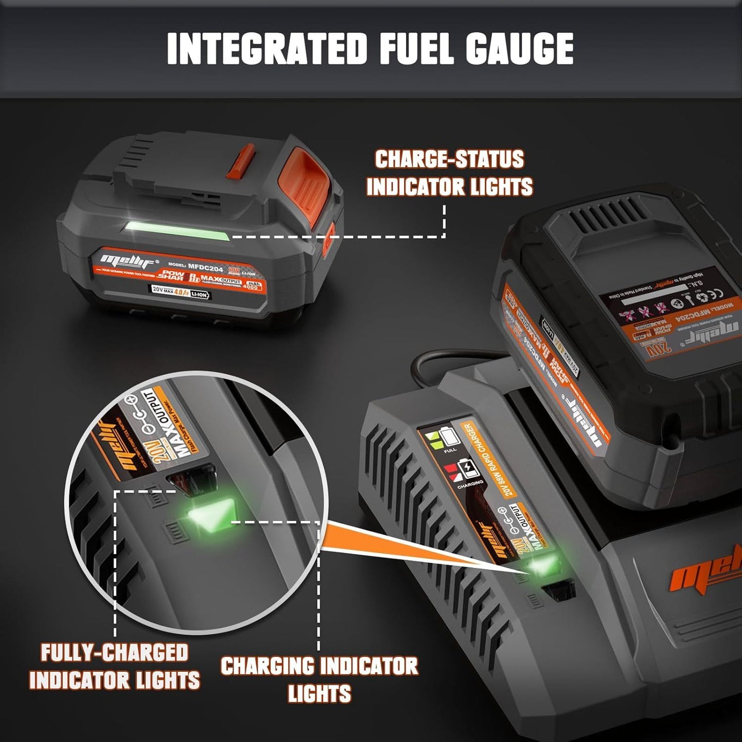The Mellif 20V Lithium-ion Battery Pack And Charger