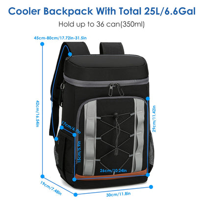 Grey-Black Options 1Pc Cooler Backpack