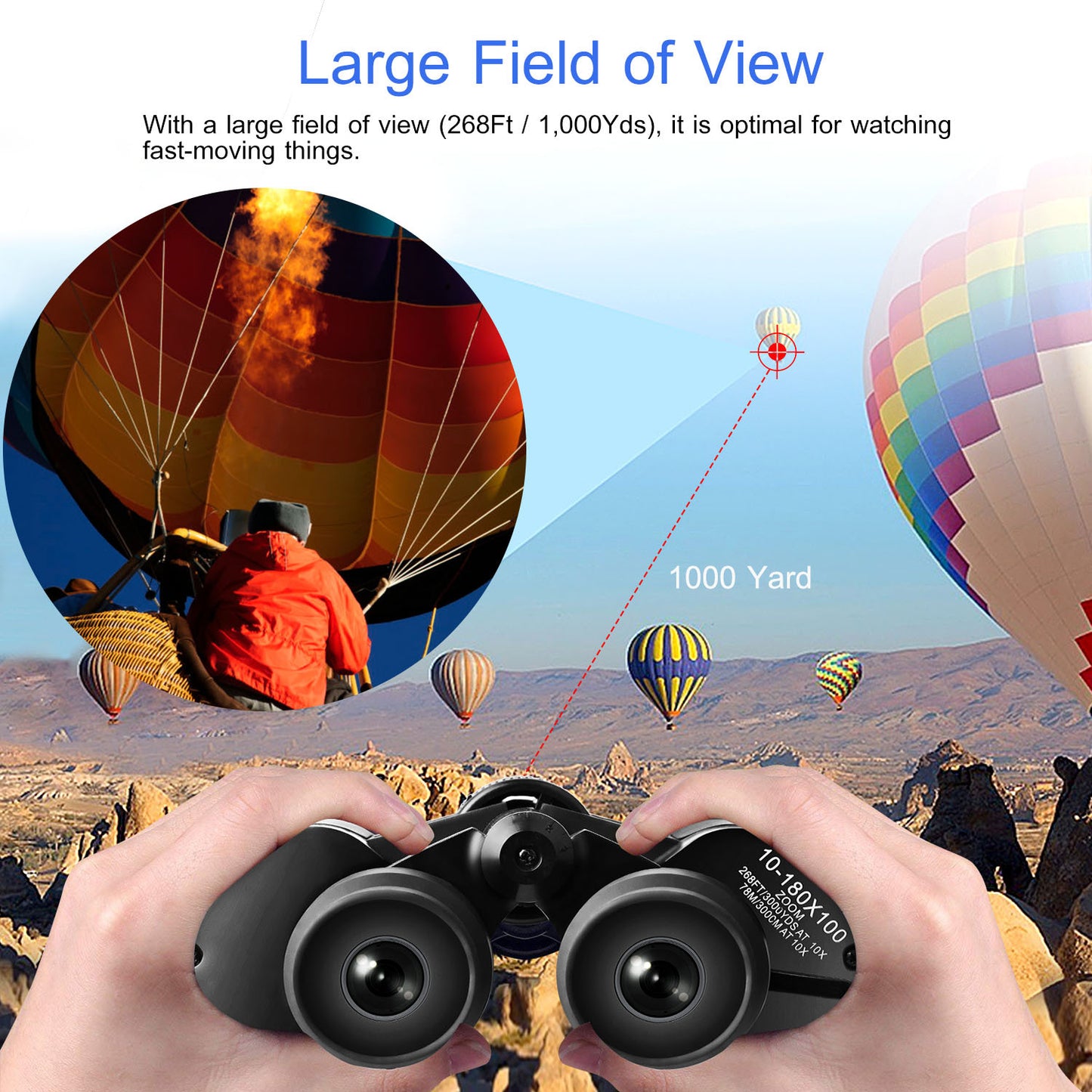 Portable Zoom Binoculars – FMC Lens, Night Vision