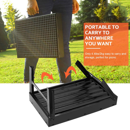 1Pc Portable BBQ Grill Foldable Charcoal