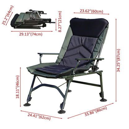 Folding Camping Lounge Chair – Adjustable & Portable