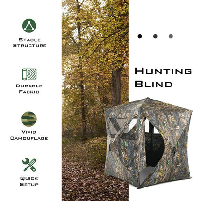 3-Person Pop-Up Hunting Blind with Tie-Downs