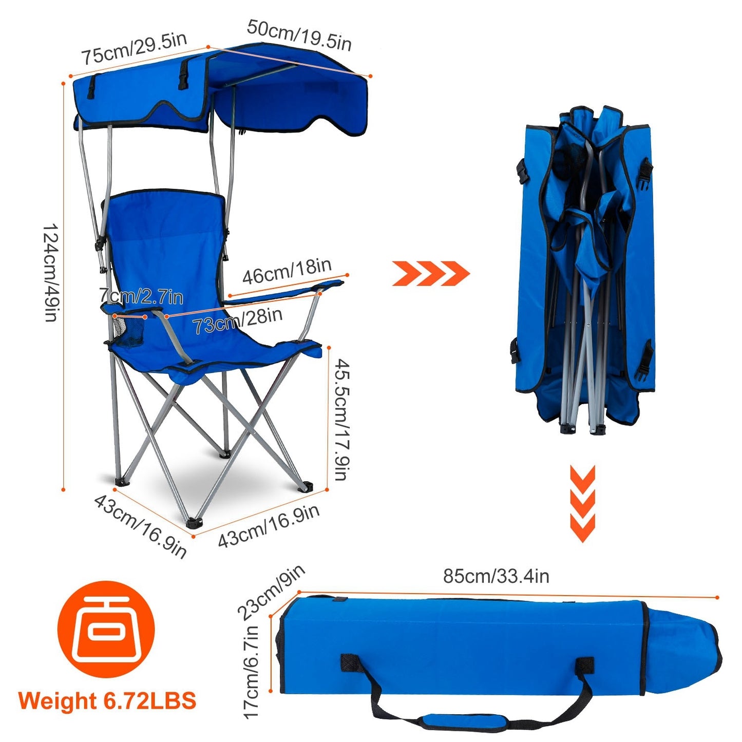 Camping Chair With Sunshade