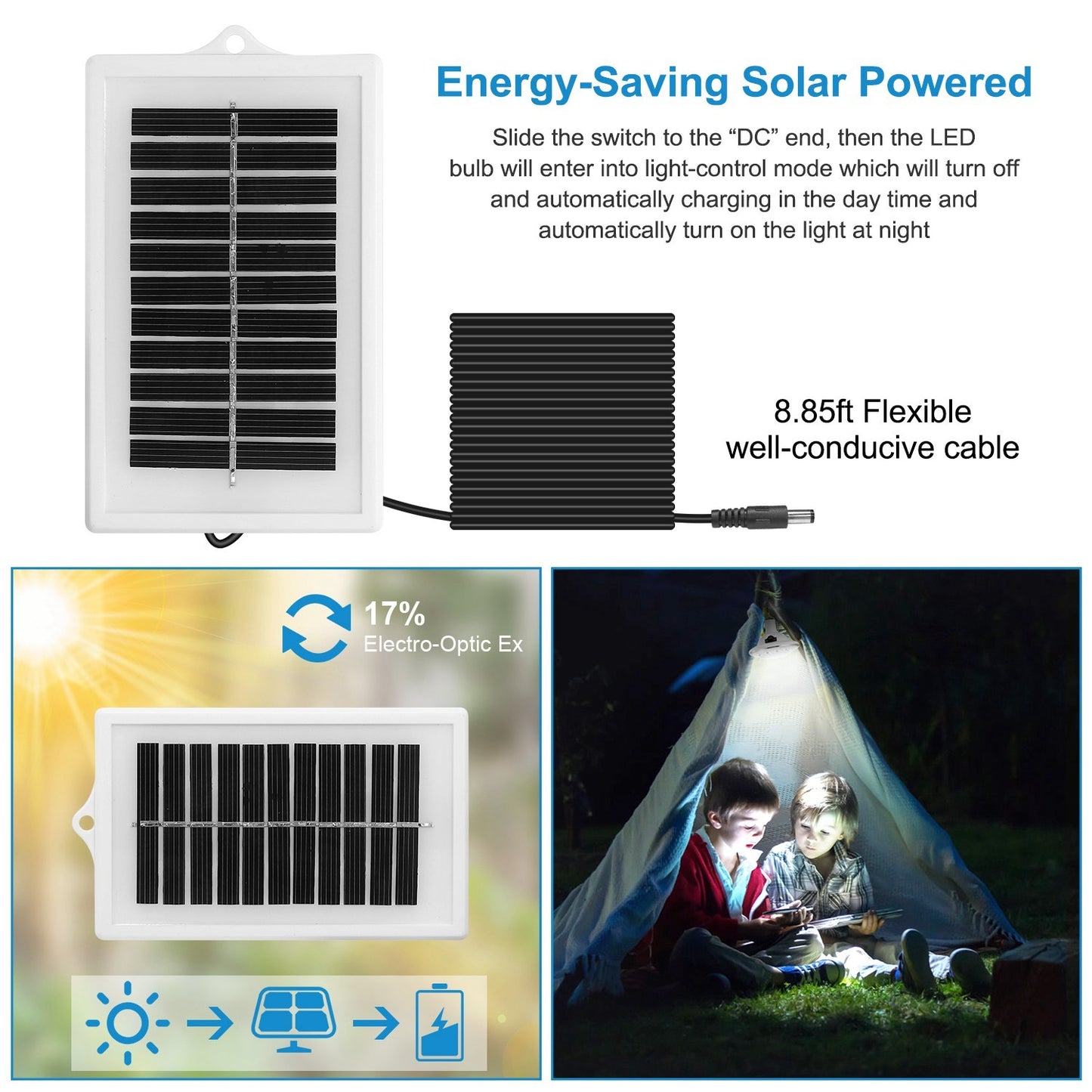 1Pc Solar Camping Lantern With Remote 3 Light Modes