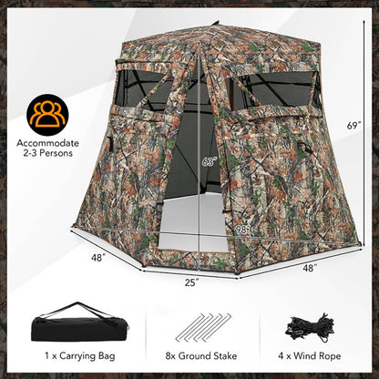 360° Ground Blind – One-Way View for Deer/Turkey