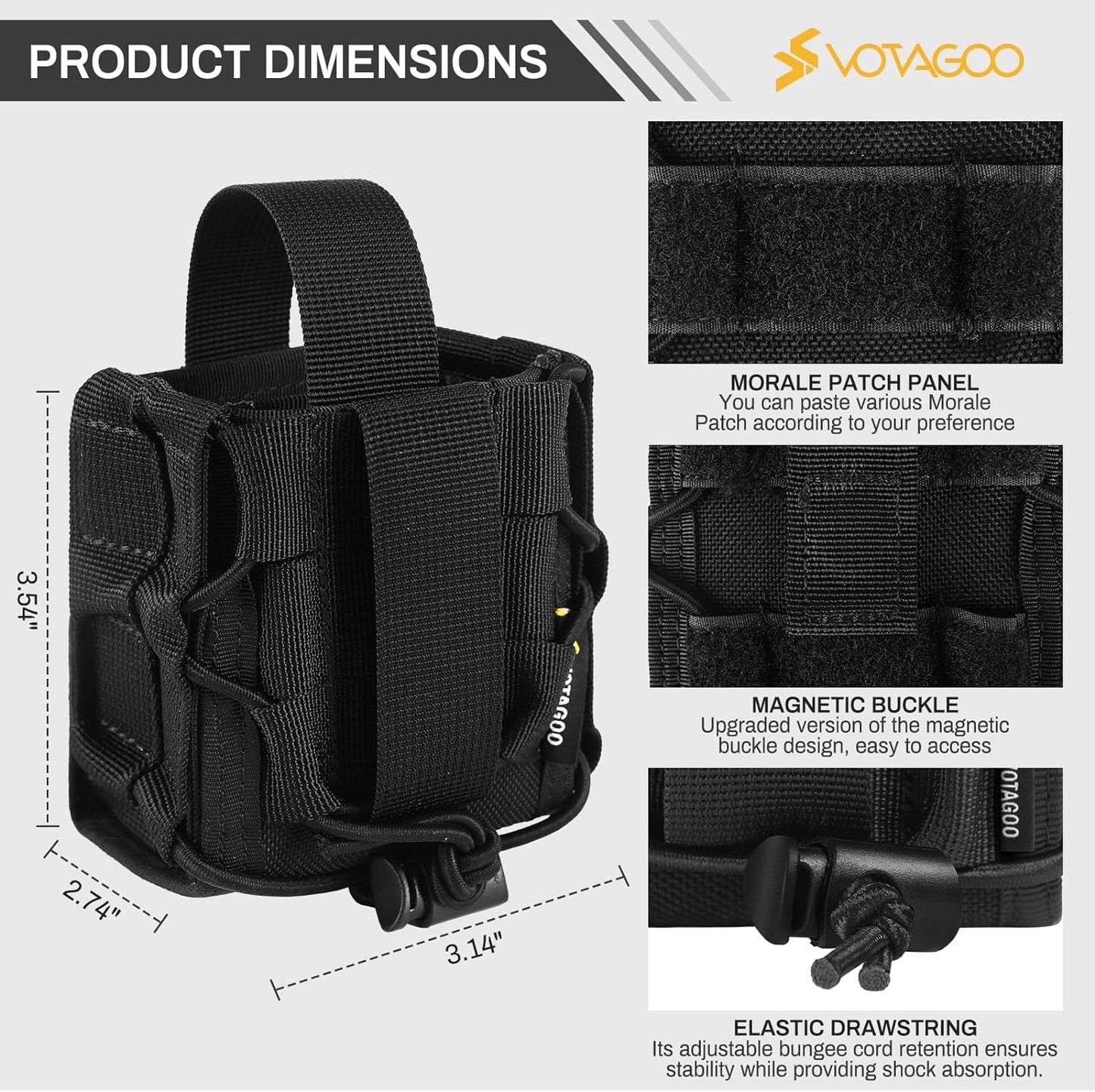 Double Handcuff Pouch – MOLLE Tactical Holster