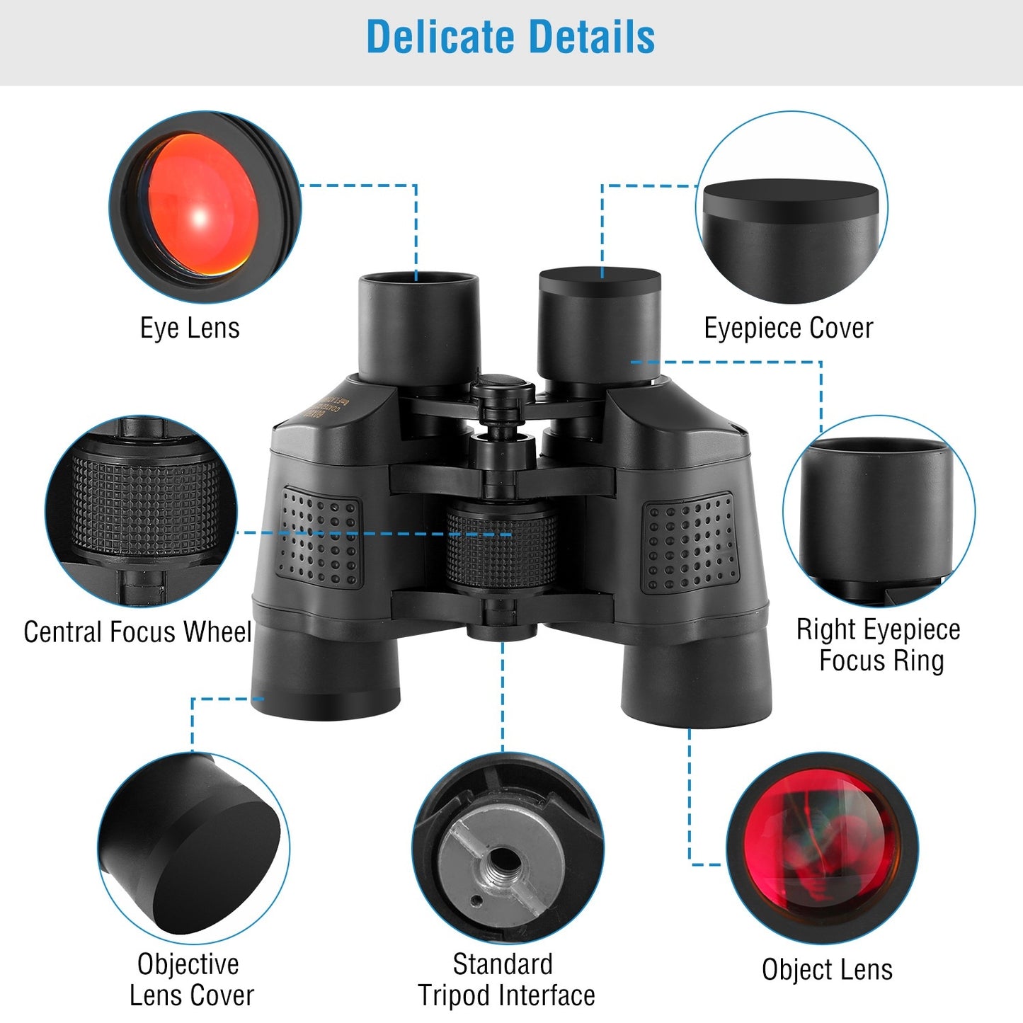 Portable HD Binoculars – FMC Lens, Night Vision