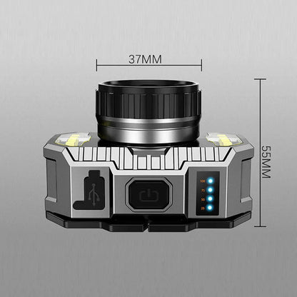 LED Headlight Flashlight Outdoor USB Charging