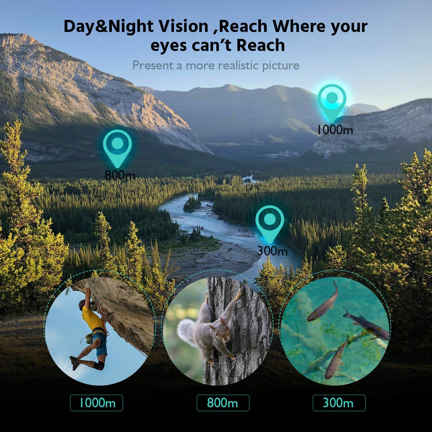 40x60 HD Monocular – Day & Night Vision, Waterproof