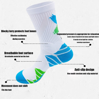 4 Pairs Men Compression Running Socks