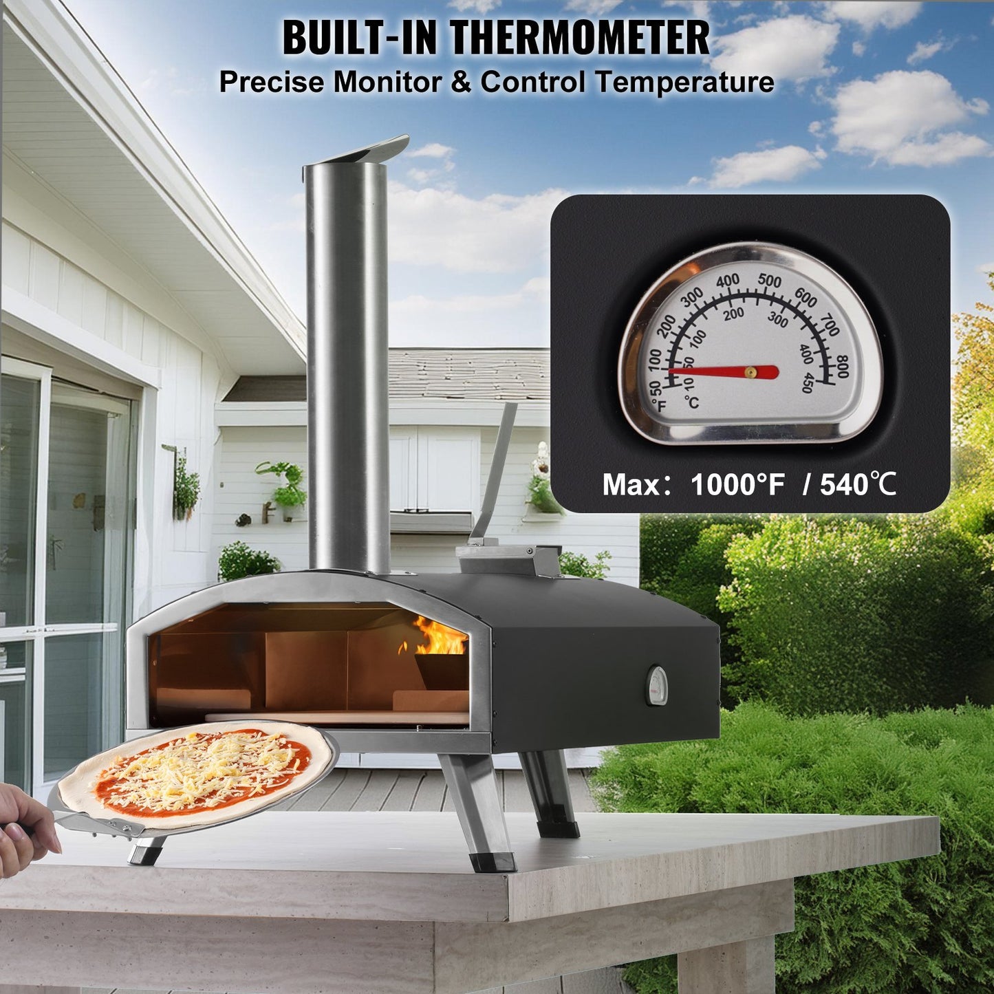 VEVOR 12 Outdoor Oven Portable Wood Pellet