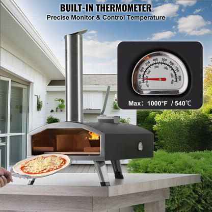 VEVOR 12 Outdoor Oven Portable Wood Pellet