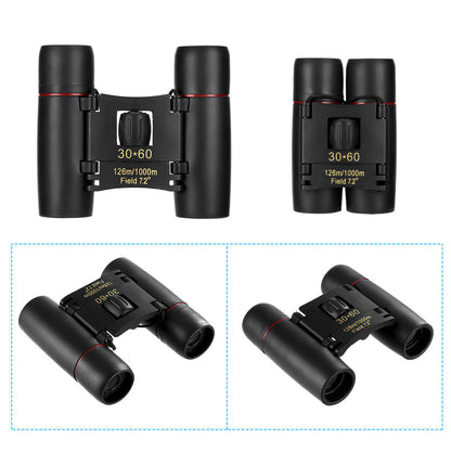 30x60 Compact Folding Binoculars – Day & Night Use