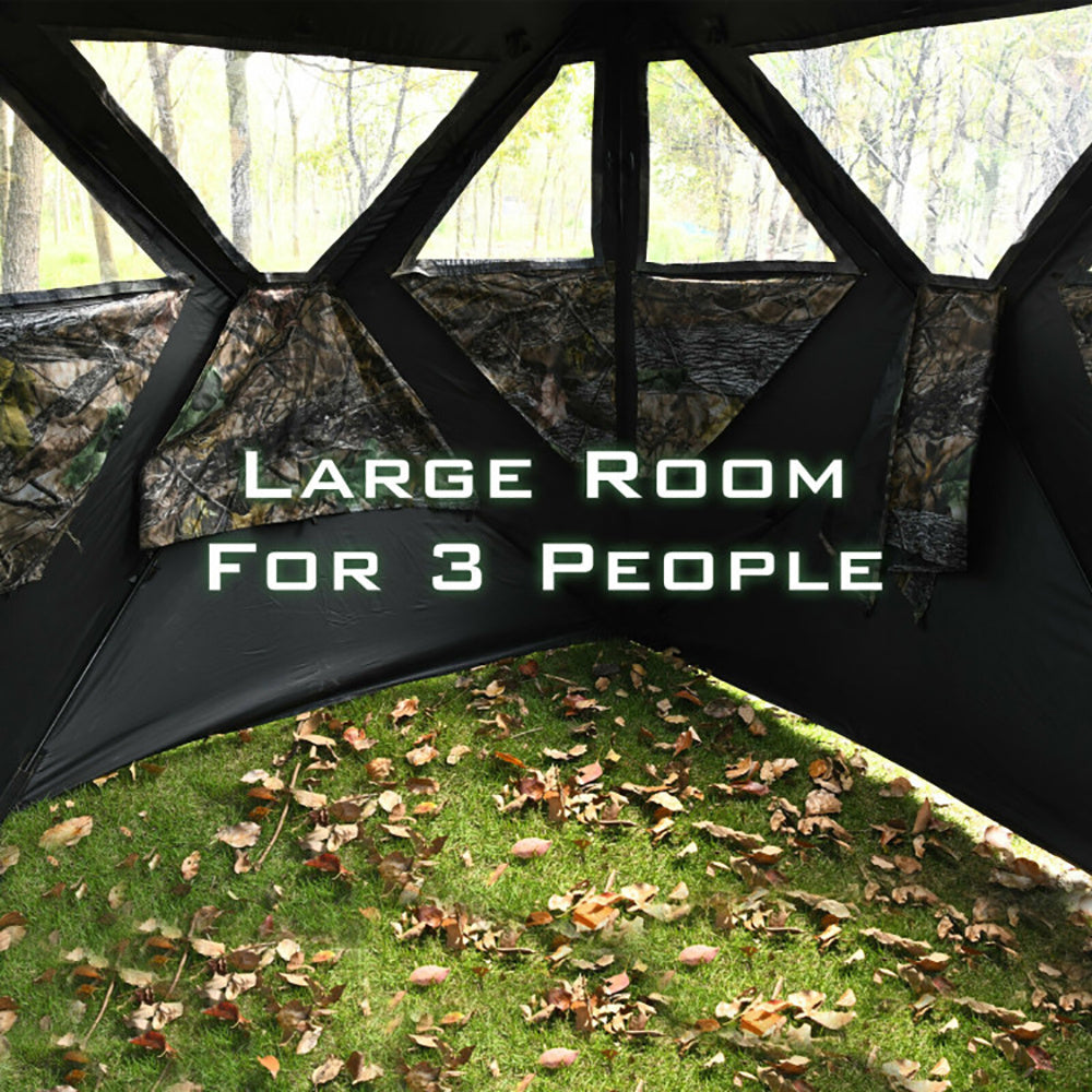 3-Person Pop-Up Hunting Blind with Tie-Downs