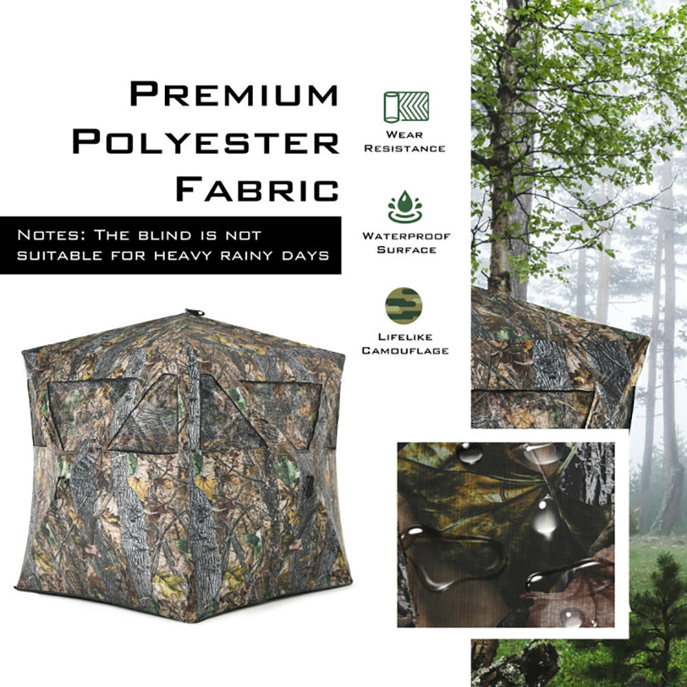 3-Person Pop-Up Hunting Blind with Tie-Downs