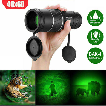 40x60 HD Monocular – Day & Night Vision, Waterproof