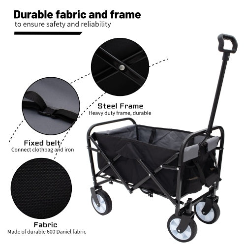 Minimeetall Strap Collapsible Foldable Wagon Cart With Strapping System