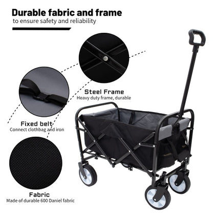 Minimeetall Strap Collapsible Foldable Wagon Cart With Strapping System