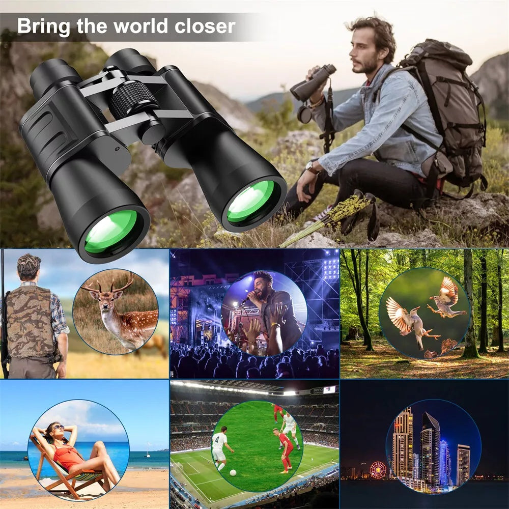 180x100 Military Binoculars – HD, Night Vision, Waterproof