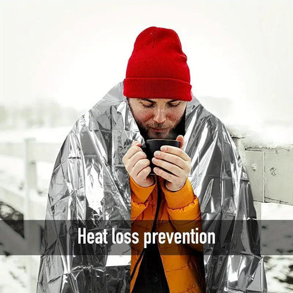 8-pack Outdoor Camping Rainproof Emergency Silver Foil Emergency Insulation Blanket