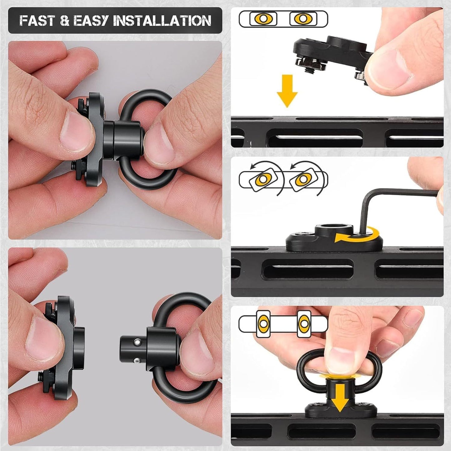 2-Point QD Rifle Sling – Quick Adjust with HK Hooks