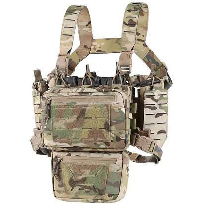 Tactical Chest Rig – Modular MOLLE with Mag Pouch