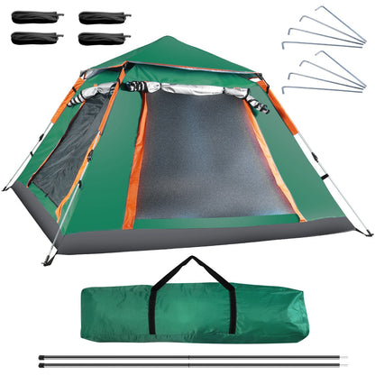 1Pc 4-5 Person Camping Tent With 2 Mosquito Nets Windows Carry Bag Waterproof 7.05x7.05x4.46ft