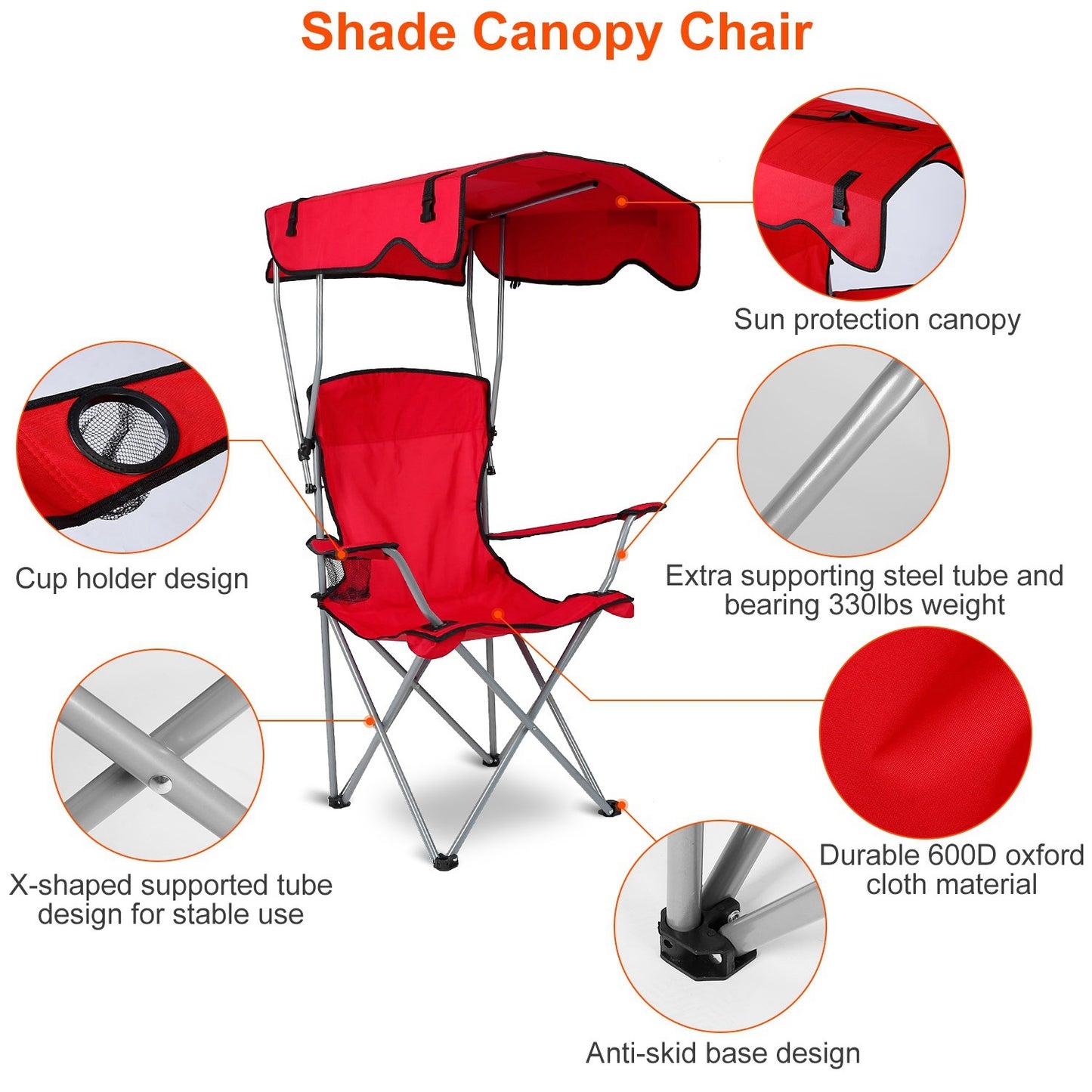 Camping Chair With Sunshade