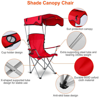 Camping Chair With Sunshade