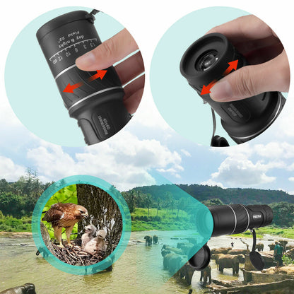 40x60 HD Monocular – Day & Night Vision, Waterproof