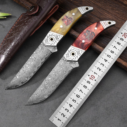 The Red-handled Fu Hand Handle Meat Knife